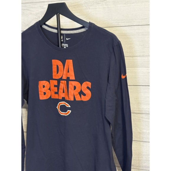 Nike NFL Chicago Bears Da Bears Long Sleeve Shirt Navy Mens 2XL - Picture 5 of 7
